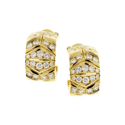  Cartier Cartier Rivoli Yellow Gold Diamond Hoop Earrings