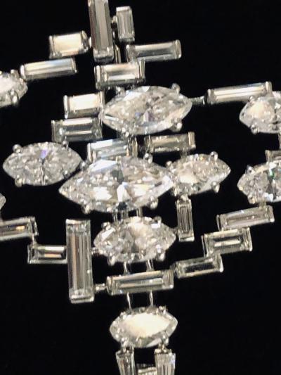 Cartier Cartier Signed Platinum Diamond Mid Century Comet Pin