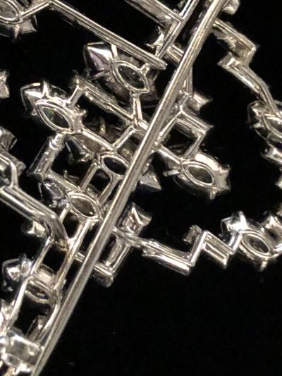 Cartier Cartier Signed Platinum Diamond Mid Century Comet Pin