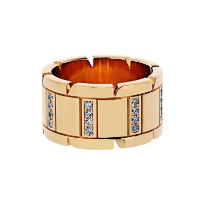 Cartier Cartier Tank Francaise 18K Yellow Gold 11mm Wide Diamond Ring