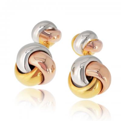  Cartier Cartier Trinity 18K Tri Color Classic Knot Cuff Links