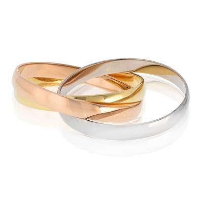  Cartier Cartier Trinity 18K Tri Color Roller Bracelet