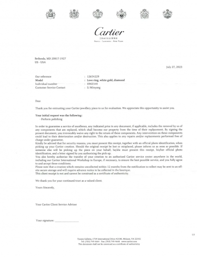  Cartier Cartier White Gold Love Ring with Three Diamonds