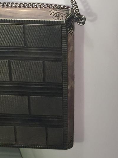  Cartier EXCEPTIONAL CARTIER STYLE ART DECO STERLING SILVER MINAUDIERE HANDBAG