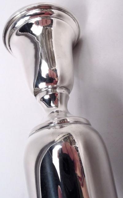  Cartier Pair of Cartier American Georgian Sterling Silver Candlesticks