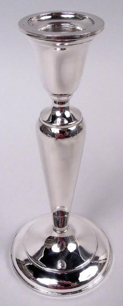  Cartier Pair of Cartier American Georgian Sterling Silver Candlesticks