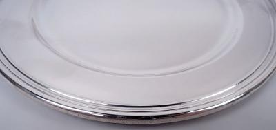  Cartier Set of 8 Cartier American Modern Sterling Silver Bread Butter Plates