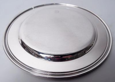  Cartier Set of 8 Cartier American Modern Sterling Silver Bread Butter Plates