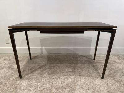  Cartier Signed Cartier Rare Bronze Desk w Lateral Extending Shelves