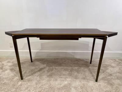  Cartier Signed Cartier Rare Bronze Desk w Lateral Extending Shelves