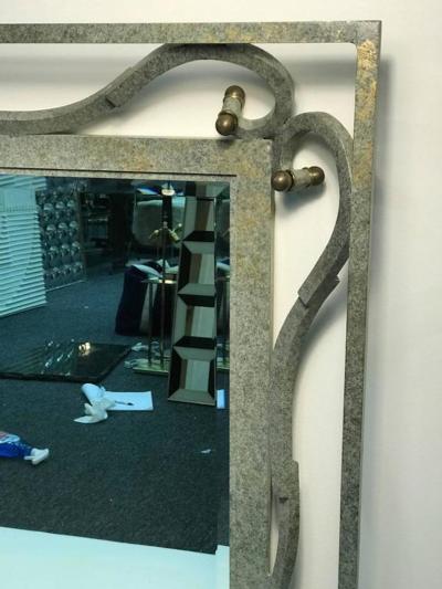  Carvers Guild Exceptional Modernistic Aluminum Wall Mirror by Carvers Guild
