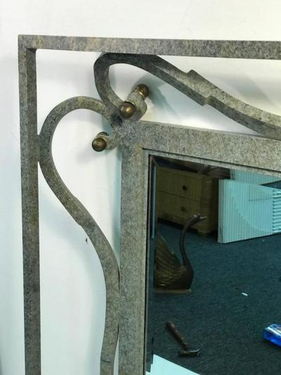  Carvers Guild Exceptional Modernistic Aluminum Wall Mirror by Carvers Guild