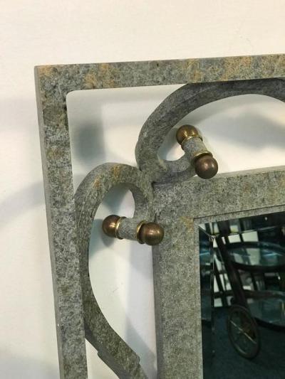  Carvers Guild Exceptional Modernistic Aluminum Wall Mirror by Carvers Guild