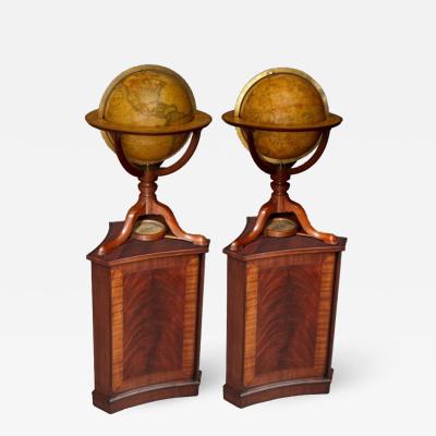  Cary s A Pair of George III 12 inch Terrestrial and Celestial Table Globes by Carys