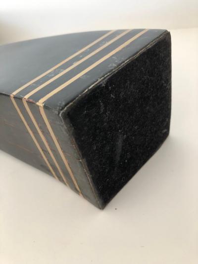  Casa Bique Casa Bique Large Fossil Stone Bronze Inlaid Candelabra Candlestick