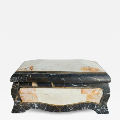  Casa Bique Casa Bique Tessellated Stone Brass Jewelry Dresser Box 1980