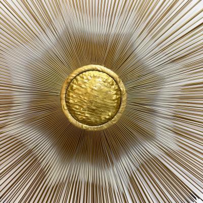  Casa Devall Mid Century Casa Devall Sunburst Wall Sculpture Brutalist Copper Brass Signed