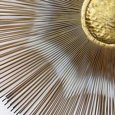  Casa Devall Mid Century Casa Devall Sunburst Wall Sculpture Brutalist Copper Brass Signed