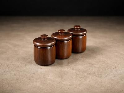  Casa Finland Spice Rack with 3 Containers in Rosewood Casa Finland 1960s