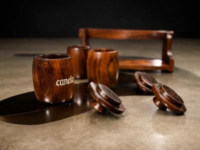  Casa Finland Spice Rack with 3 Containers in Rosewood Casa Finland 1960s