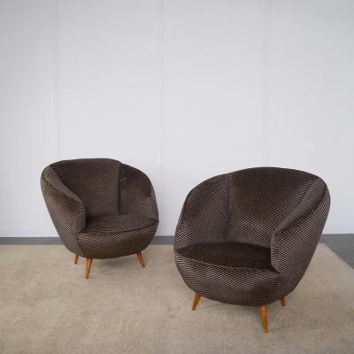  Casa Giardino Gio Ponti set of two armchairs 1950s