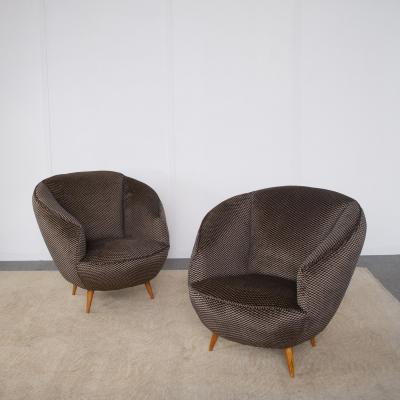  Casa Giardino Gio Ponti set of two armchairs 1950s