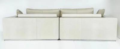  Casa Tonino Lamborghini Tonino Lamborghini Italy Ostrich Leather 2 Part Sectional Sofa 2010