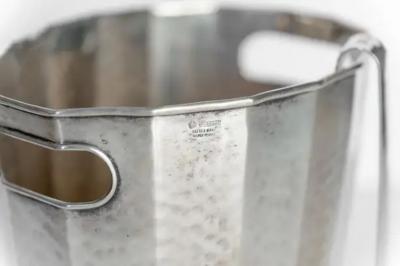  Cassetti Ice Bucket with tongs Cassetti Silversmiths Florence 1968