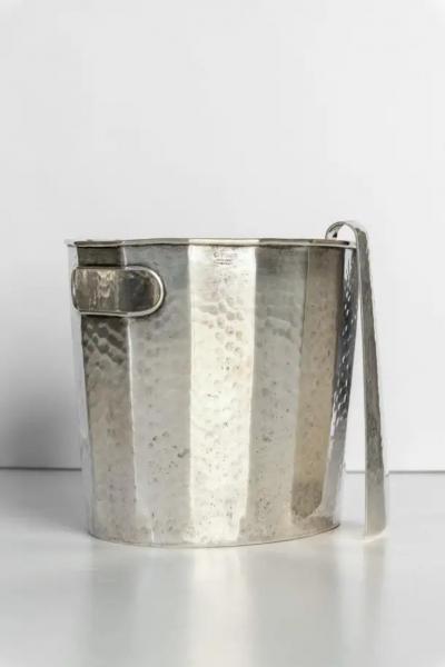  Cassetti Ice Bucket with tongs Cassetti Silversmiths Florence 1968