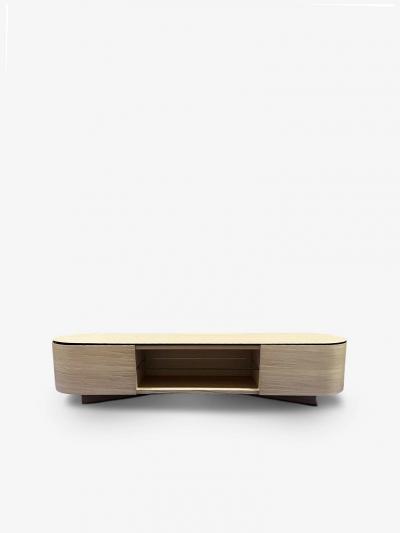 Cassina 558 RONDOS CHEST OF DRAWERS IN OAK 2 DRAWERS WITH OPEN COMPARTMENT