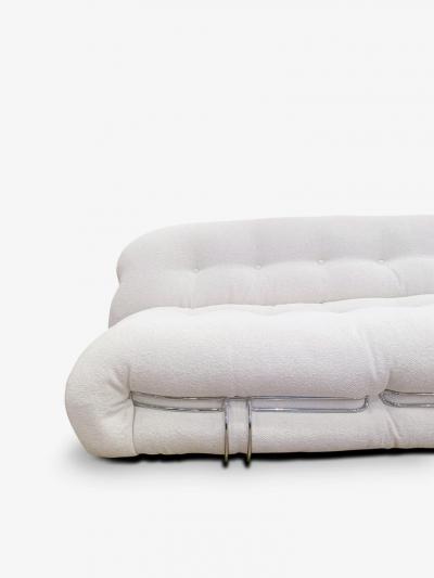  Cassina 944 SORIANA 3 SEAT SOFA IN TESS LOOK BIANCO