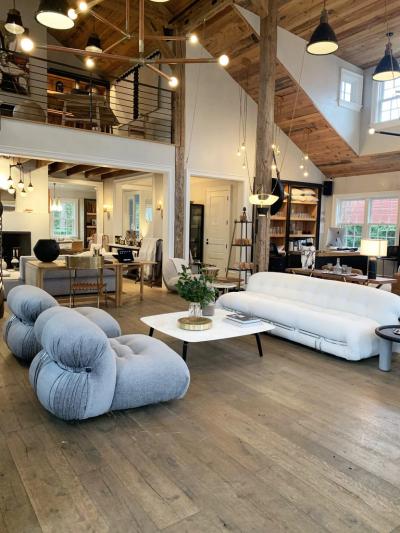  Cassina 944 SORIANA 3 SEAT SOFA IN TESS LOOK BIANCO