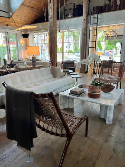  Cassina 944 SORIANA 3 SEAT SOFA IN TESS LOOK BIANCO