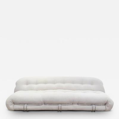  Cassina 944 SORIANA 3 SEAT SOFA IN TESS LOOK BIANCO