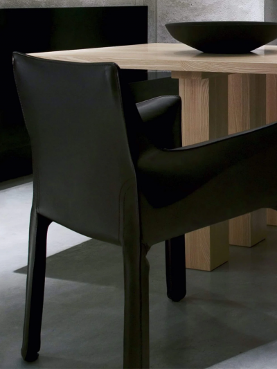  Cassina BELLINI 413 CAB CHAIR IN LEATHER