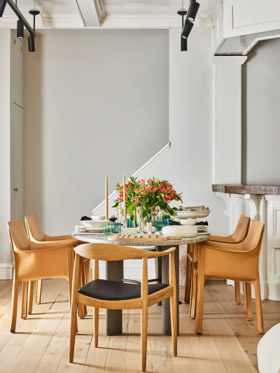  Cassina BELLINI 413 CAB CHAIR IN LEATHER
