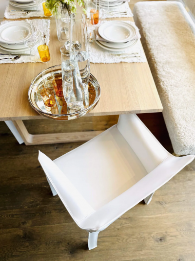  Cassina BELLINI 413 CAB CHAIR IN WHITE
