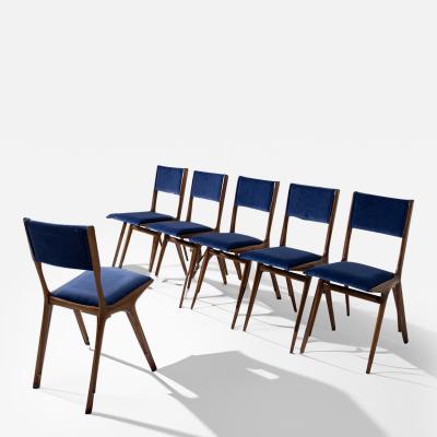  Cassina Blue Velvet Carlo de Carli chairs mod 634