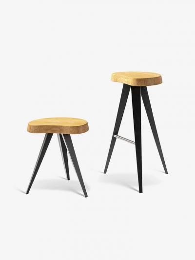  Cassina CHARLOTTE PERRIAND MEXIQUE STOOL IN NATURAL OAK