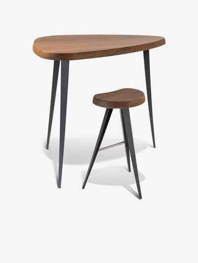  Cassina CHARLOTTE PERRIAND MEXIQUE STOOL IN WALNUT