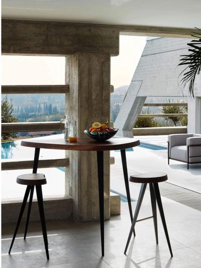  Cassina CHARLOTTE PERRIAND MEXIQUE STOOL IN WALNUT