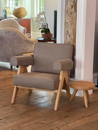  Cassina CHARLOTTE PERRIAND TABOURET BERGER STOOL IN OAK