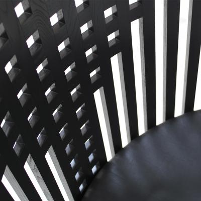  Cassina Charles Rennie Mackintosh Black Ashwood Willow Italian Pair of Armchairs