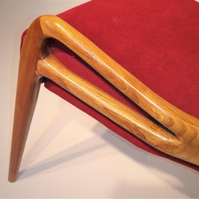  Cassina Set of Six Cassina Dining Chairs by Farina Morez Ruggero Italy circa 1952