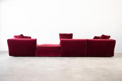  Cassina Velvet Dress Up Sectional Sofa Designed by Rodolfo Dordoni for Cassina
