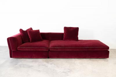  Cassina Velvet Dress Up Sectional Sofa Designed by Rodolfo Dordoni for Cassina