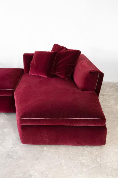  Cassina Velvet Dress Up Sectional Sofa Designed by Rodolfo Dordoni for Cassina