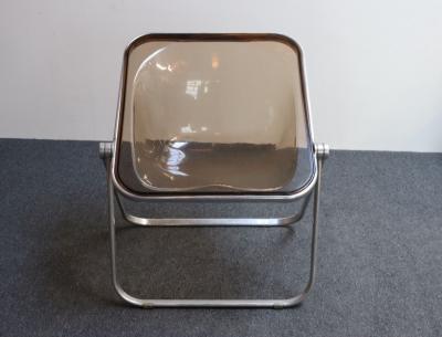  Castelli Anonima Castelli Vintage Plona Folding Chair in Smoked Acrylic by Giancarlo Piretti for Castelli