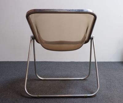  Castelli Anonima Castelli Vintage Plona Folding Chair in Smoked Acrylic by Giancarlo Piretti for Castelli