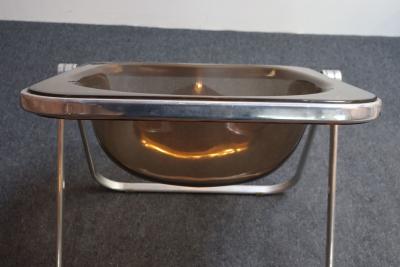  Castelli Anonima Castelli Vintage Plona Folding Chair in Smoked Acrylic by Giancarlo Piretti for Castelli